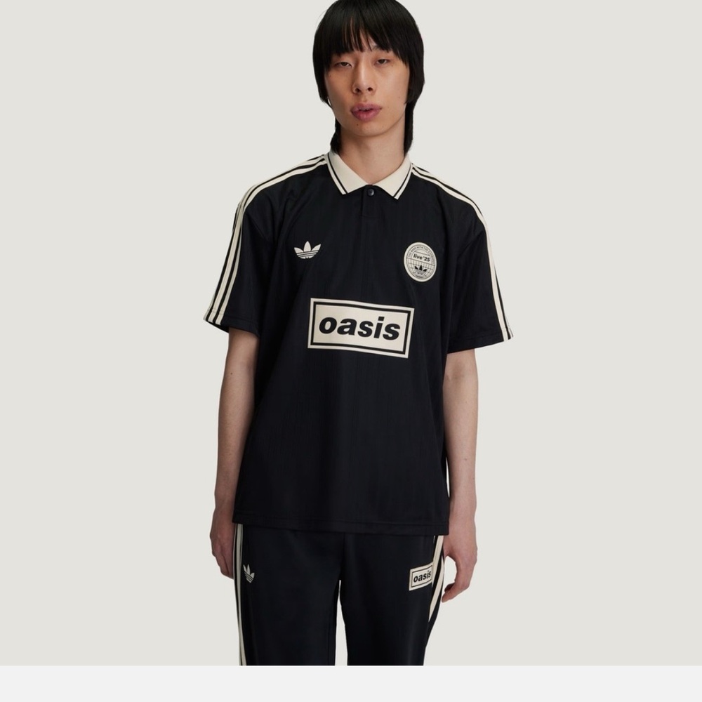 ADIDAS X OASIS TOUR Jacquard jersey black size small authentic T-shirt